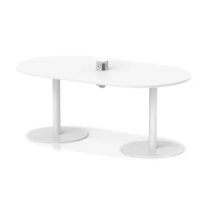 Italia Volta Poseur D-End Boardroom Table with Pop-Up Power