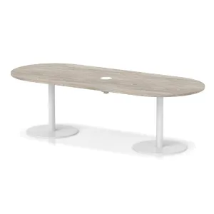 Italia Volta Poseur D-End Boardroom Table with Pop-Up Power