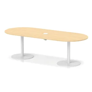 Italia Volta Poseur D-End Boardroom Table with Pop-Up Power