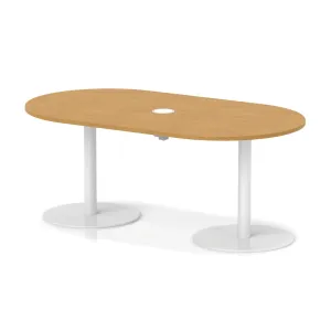 Italia Volta Poseur D-End Boardroom Table with Pop-Up Power