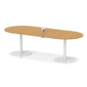 Italia Volta Poseur D-End Boardroom Table with Pop-Up Power