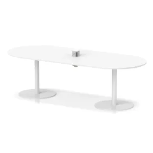 Italia Volta Poseur D-End Boardroom Table with Pop-Up Power