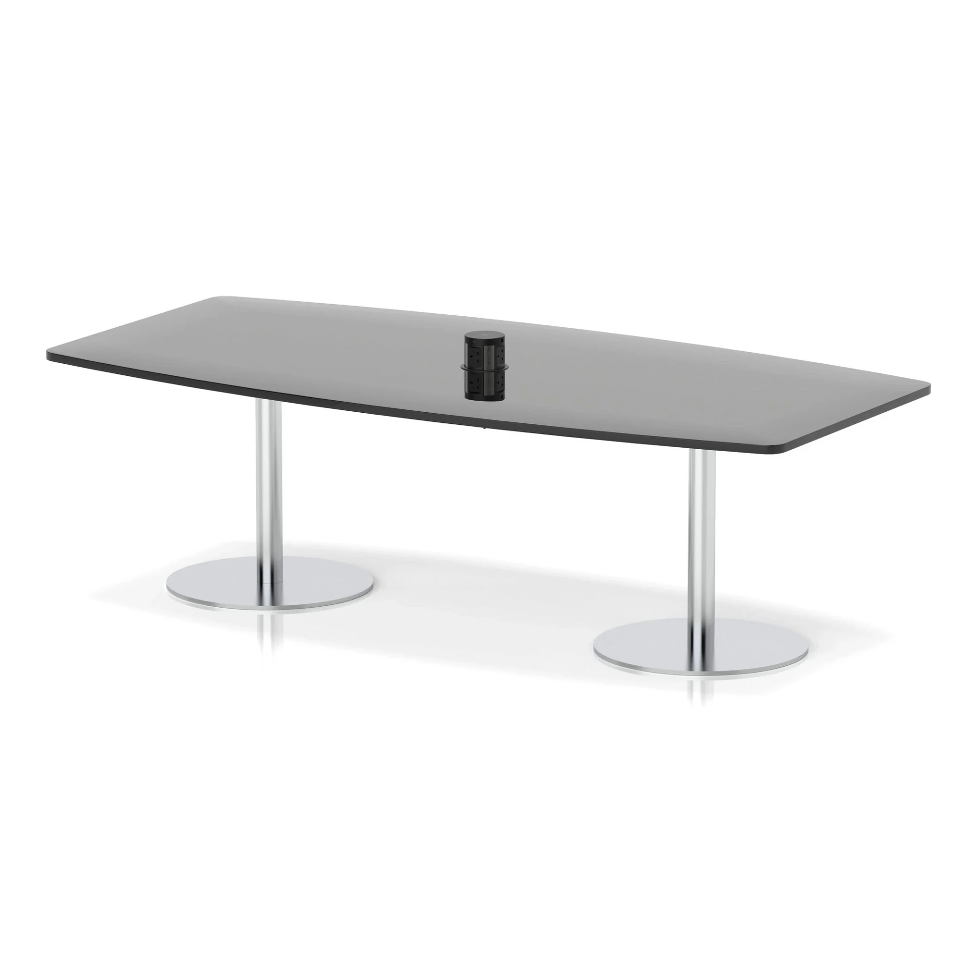 Italia Volta Poseur High Gloss Boardroom Table with Pop-Up Power