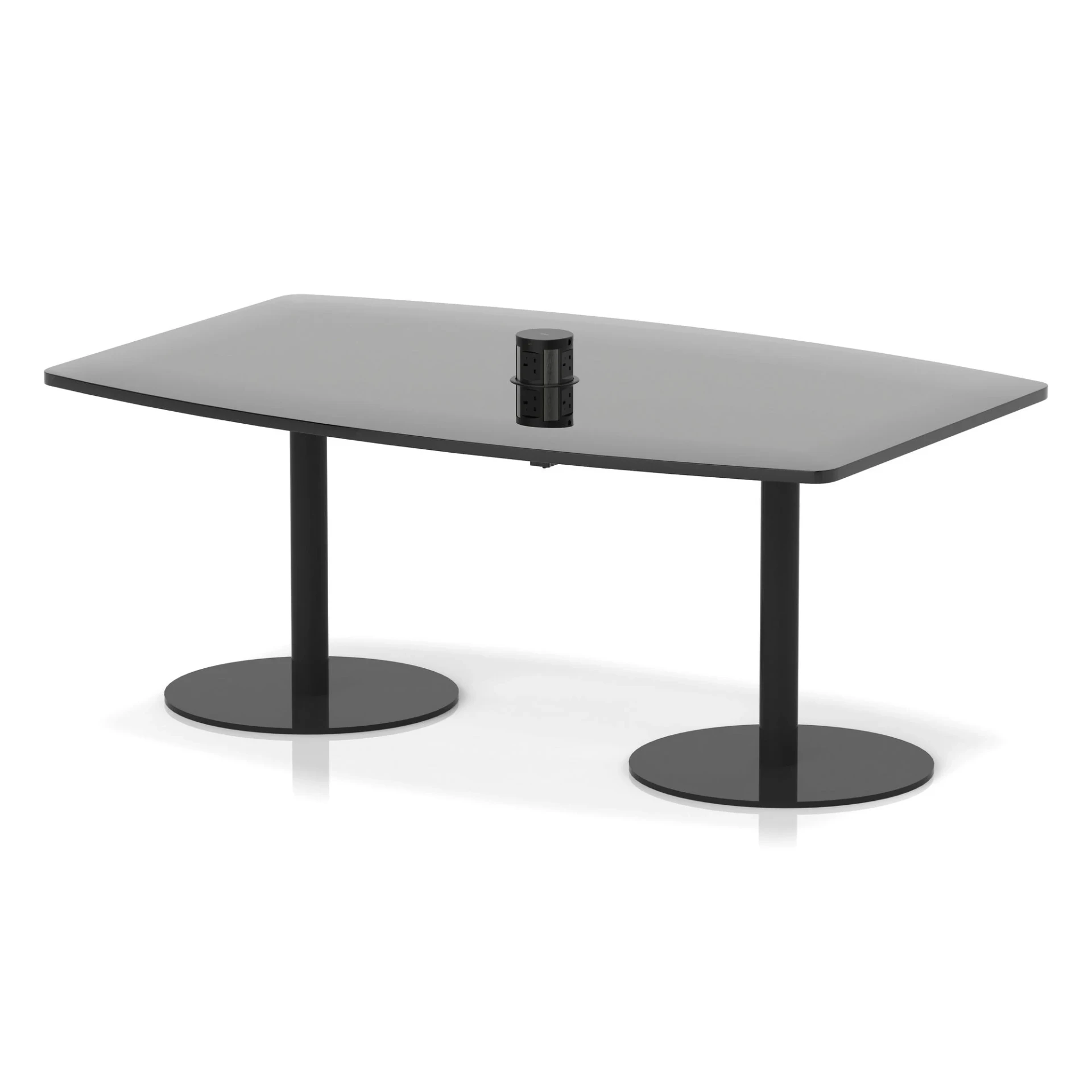 Italia Volta Poseur High Gloss Boardroom Table with Pop-Up Power