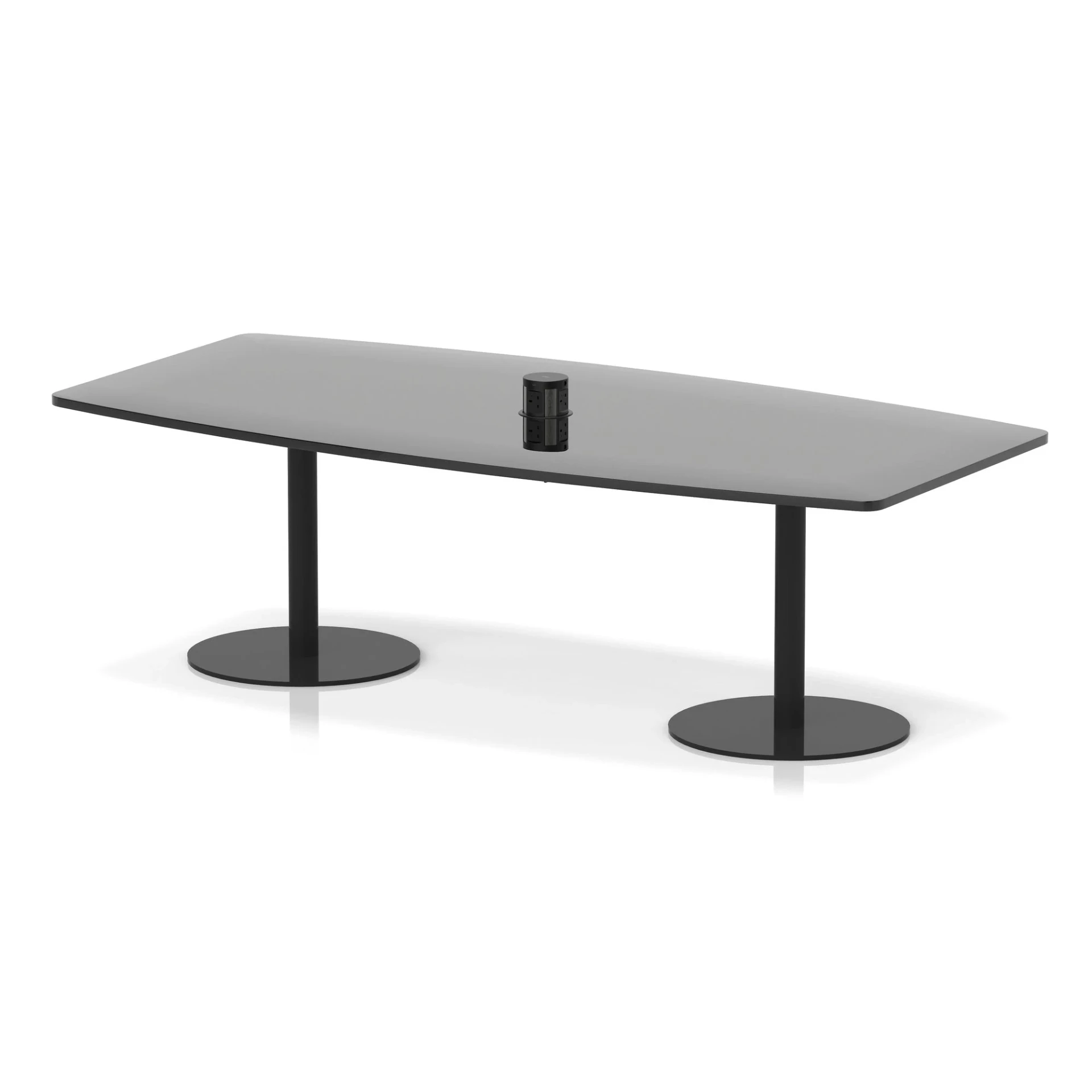 Italia Volta Poseur High Gloss Boardroom Table with Pop-Up Power