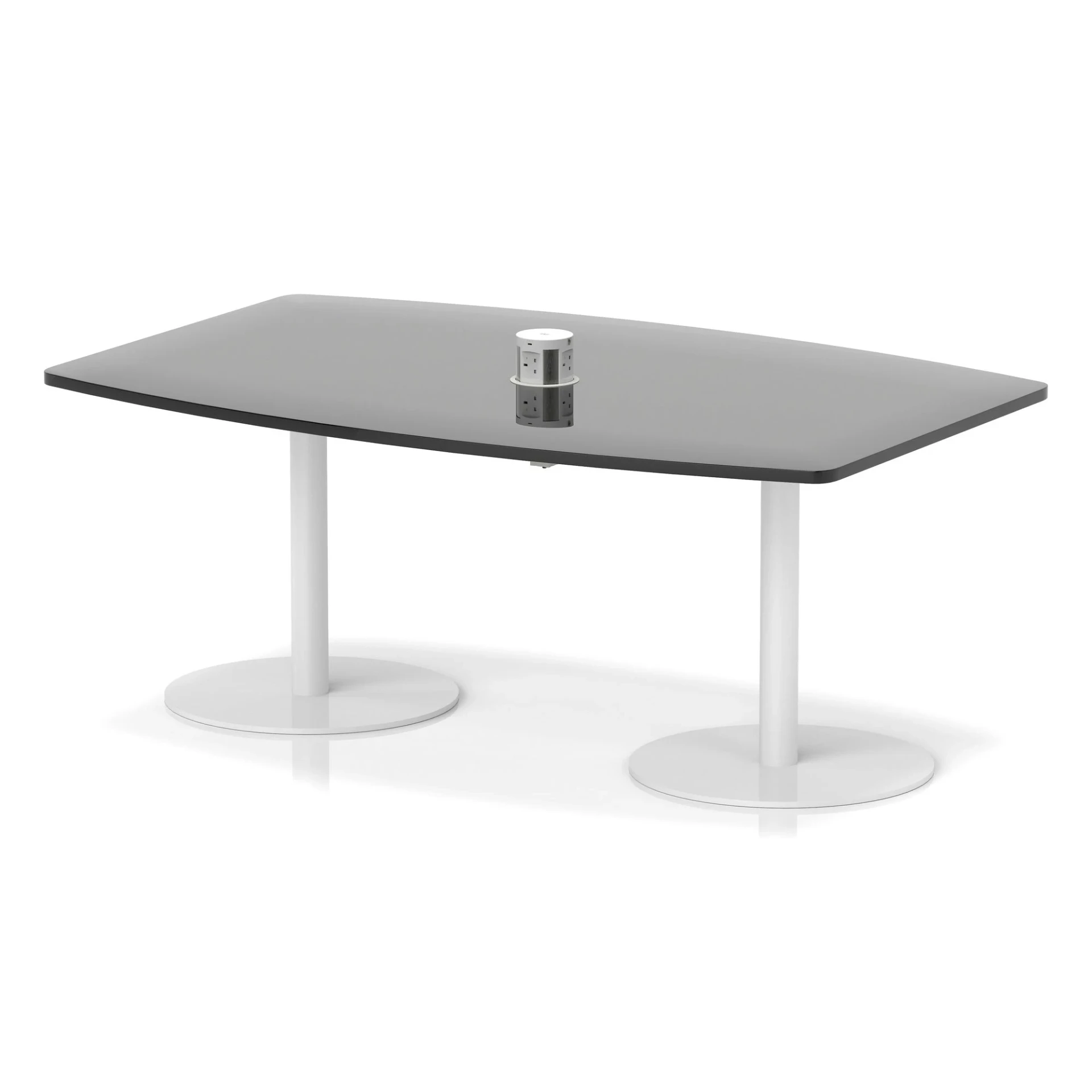 Italia Volta Poseur High Gloss Boardroom Table with Pop-Up Power