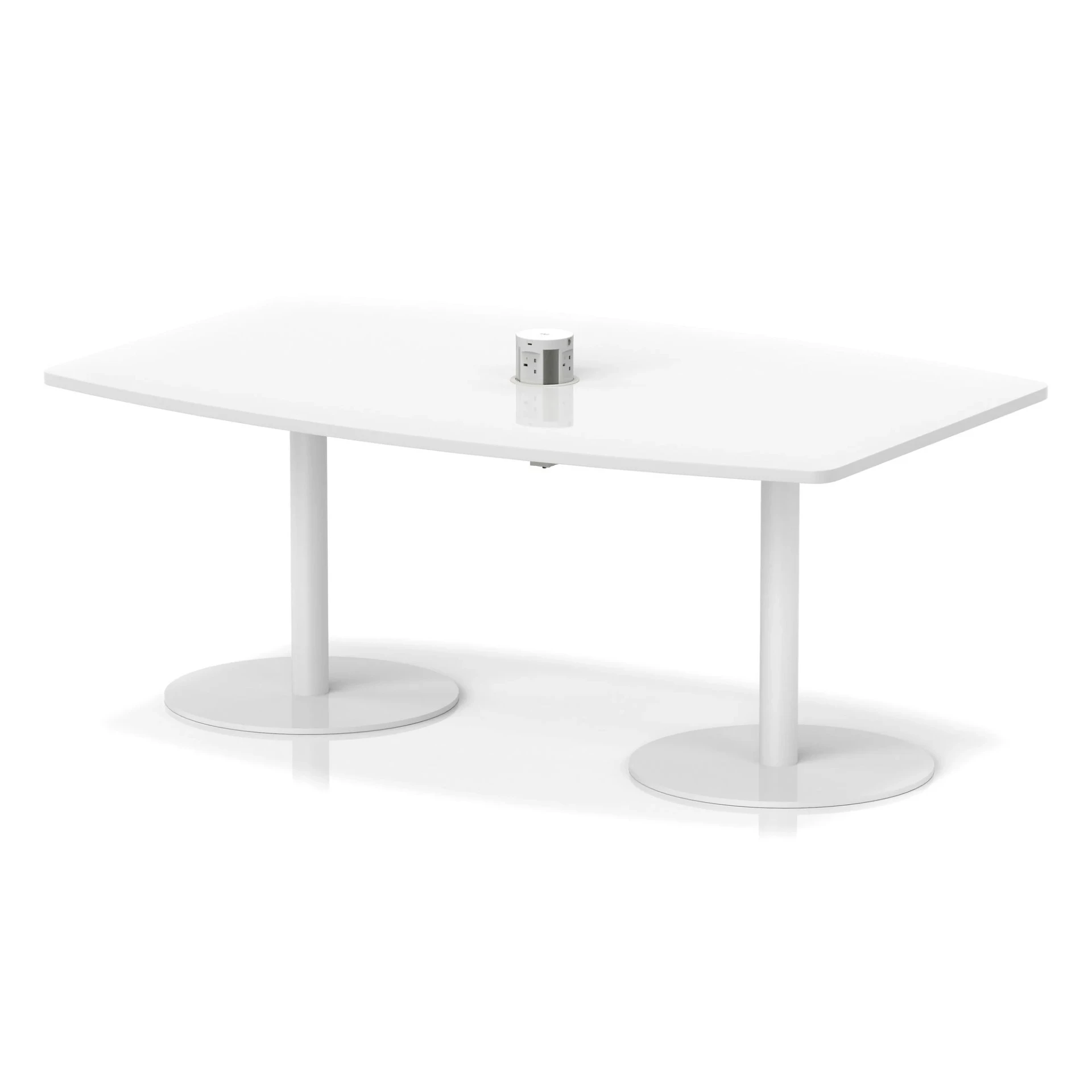 Italia Volta Poseur High Gloss Boardroom Table with Pop-Up Power