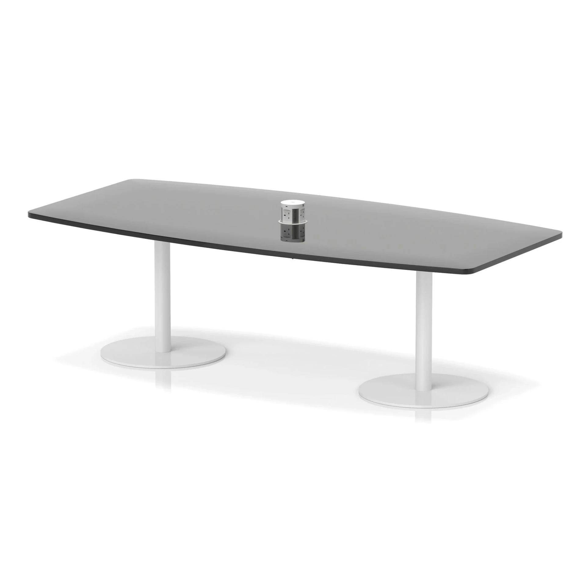 Italia Volta Poseur High Gloss Boardroom Table with Pop-Up Power