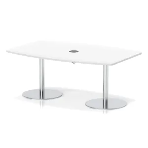 Italia Volta Poseur High Gloss Boardroom Table with Pop-Up Power