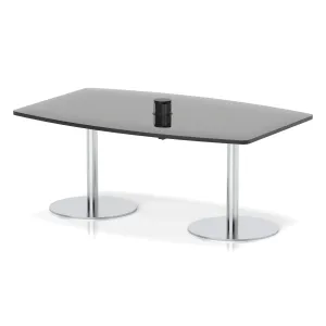 Italia Volta Poseur High Gloss Boardroom Table with Pop-Up Power