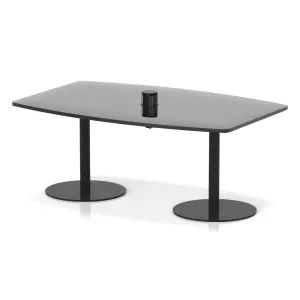 Italia Volta Poseur High Gloss Boardroom Table with Pop-Up Power