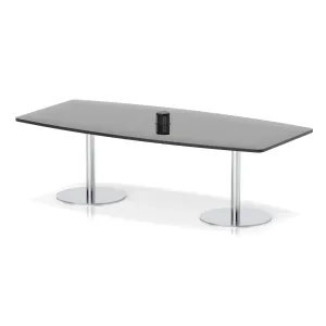 Italia Volta Poseur High Gloss Boardroom Table with Pop-Up Power