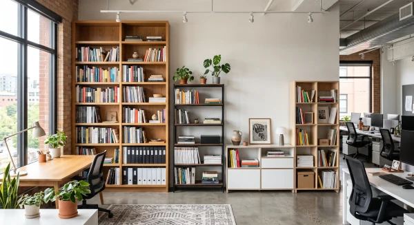 Open-shelf office bookcases